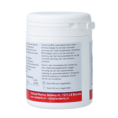 Lamberts Vitamine B12 1000mcg (cyanocobalamine) 60.00 Tabletten