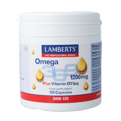 Lamberts Omega 3 6 9 visolie 1200mg + vitamine D3 120.00 Capsules