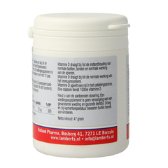 Lamberts Vitamine D3 1000IE 25mcg 120.00 Capsules