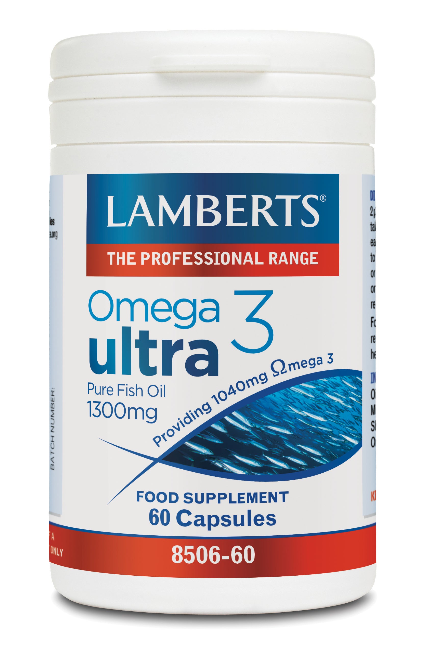 Lamberts Omega 3 ultra pure visolie 1300mg 60.00 Capsules