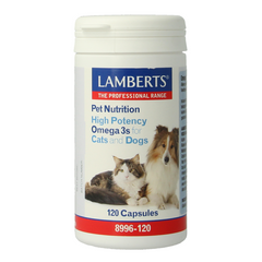 Lamberts Omega 3 voor dieren hond en kat 120 Capsules
