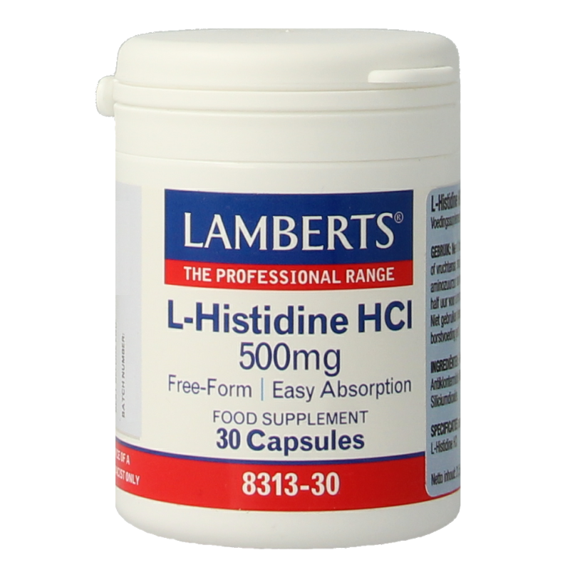 Lamberts L-Histidine 500mg 30 Capsules