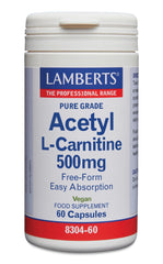 Lamberts Acetyl-L-Carnitine 500mg 60.00 Capsules