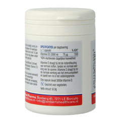 Lamberts Vitamine D3 3000IE/75mcg 120 Capsules