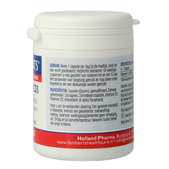 Lamberts Vitamine D3 3000IE/75mcg 120 Capsules