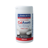 Lamberts CalAsorb (calciumcitraat) en vitamine D3 60.00 Tabletten