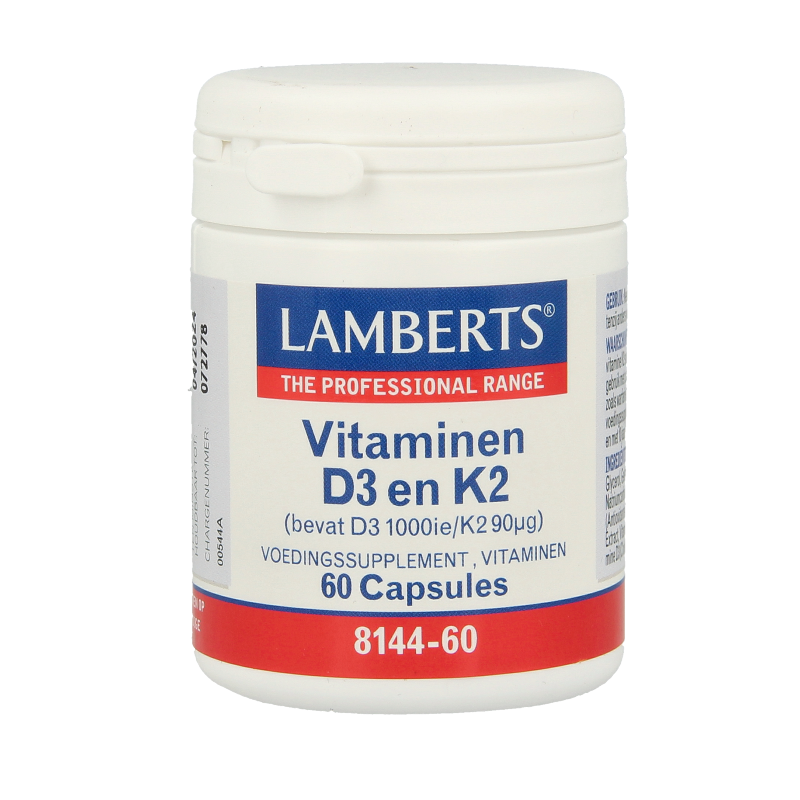 Lamberts Vitamine D3 1000IE en K2 90mcg 60.00 Capsules