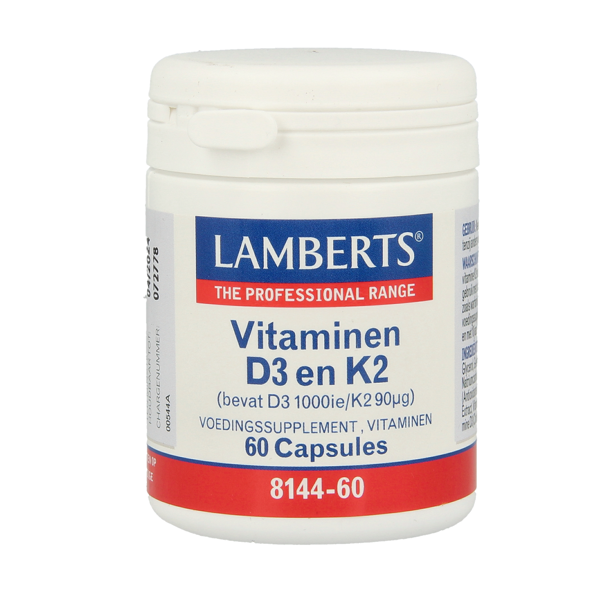 Lamberts Vitamine D3 1000IE 25mcg en K2 90mcg 60.00 Capsules