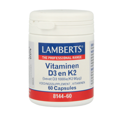 Lamberts Vitamine D3 1000IE 25mcg en K2 90mcg 60.00 Capsules