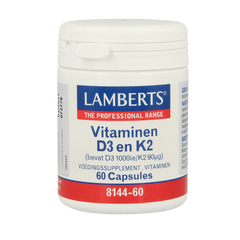 Lamberts Vitamine D3 1000IE 25mcg en K2 90mcg 60.00 Capsules
