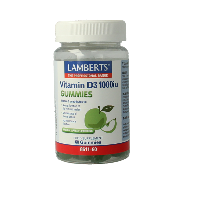 Lamberts Vitamine D3 1000IE gummies 60 Gummies
