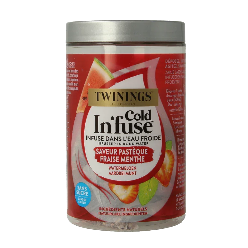 Twinings Cold infuse watermeloen aardbei munt 10 Zakjes
