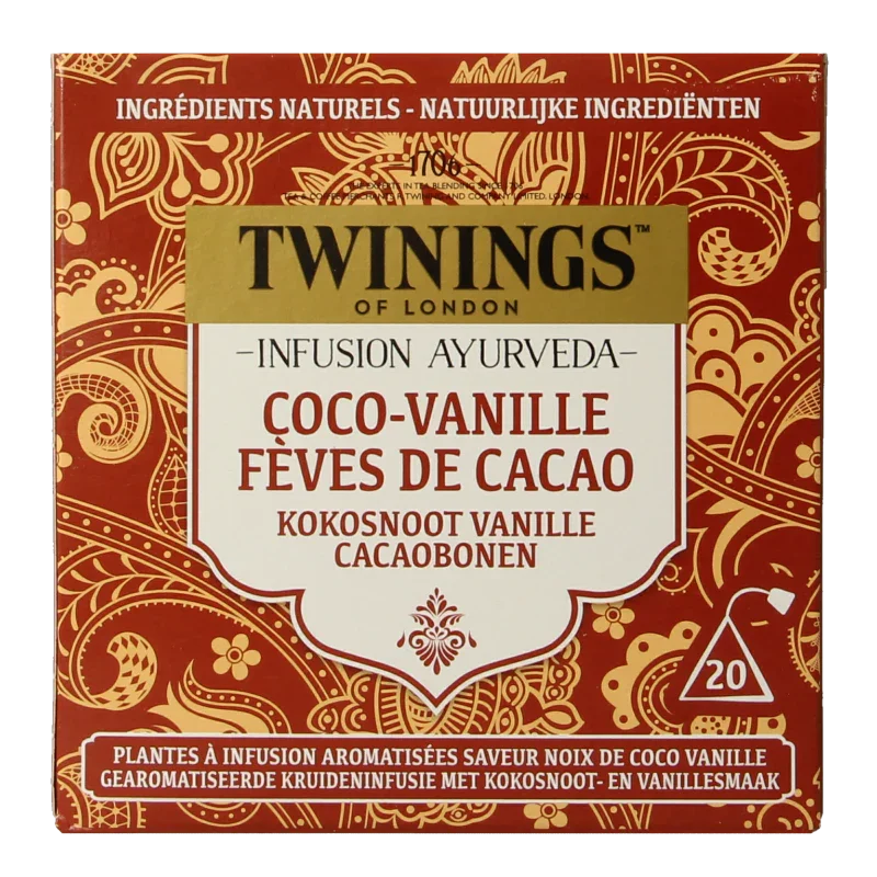 Twinings Ayurveda kokos vanille cacaoboon 20 Stuks