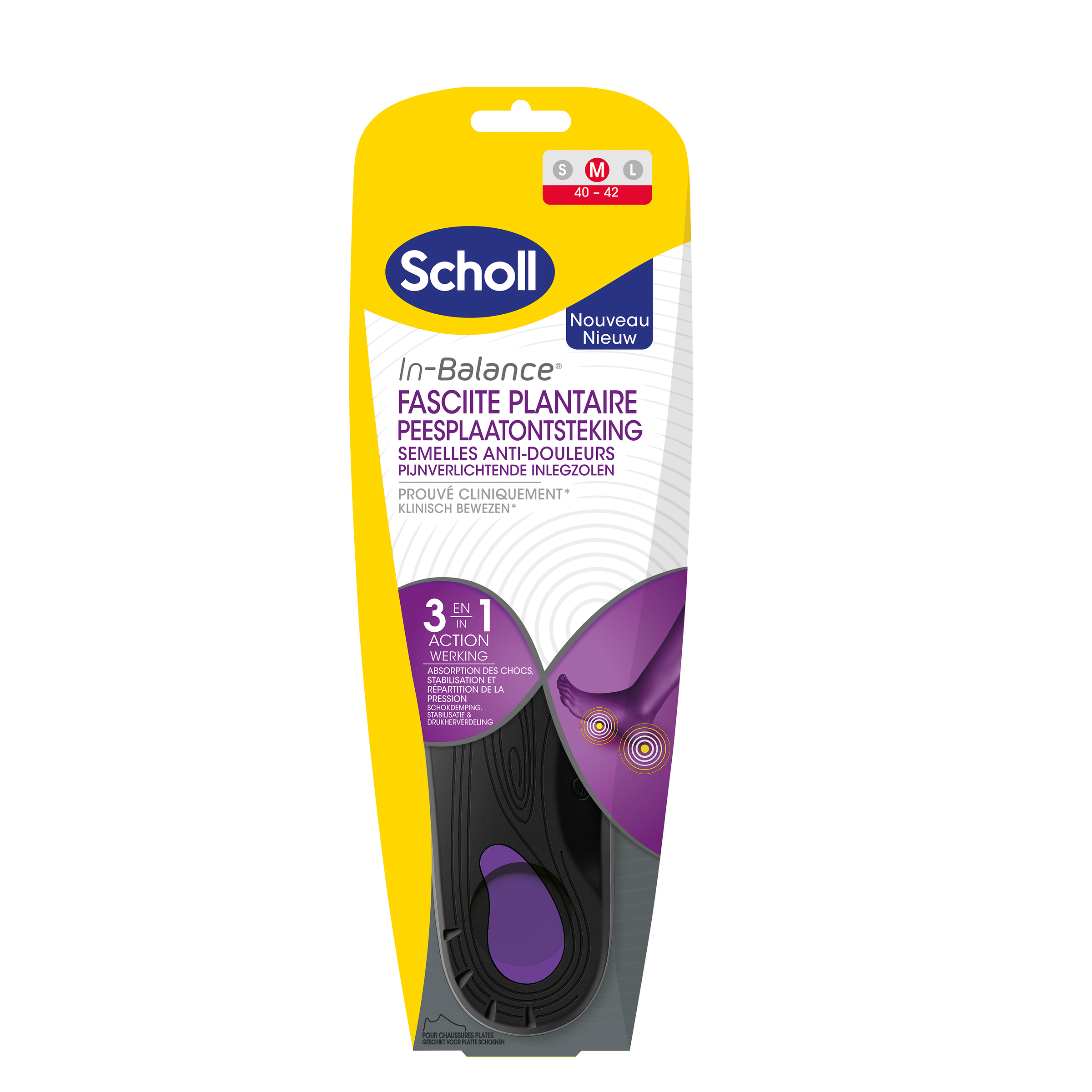 Scholl In balance inlegzolen peesplaatontsteking medium 1 Paar