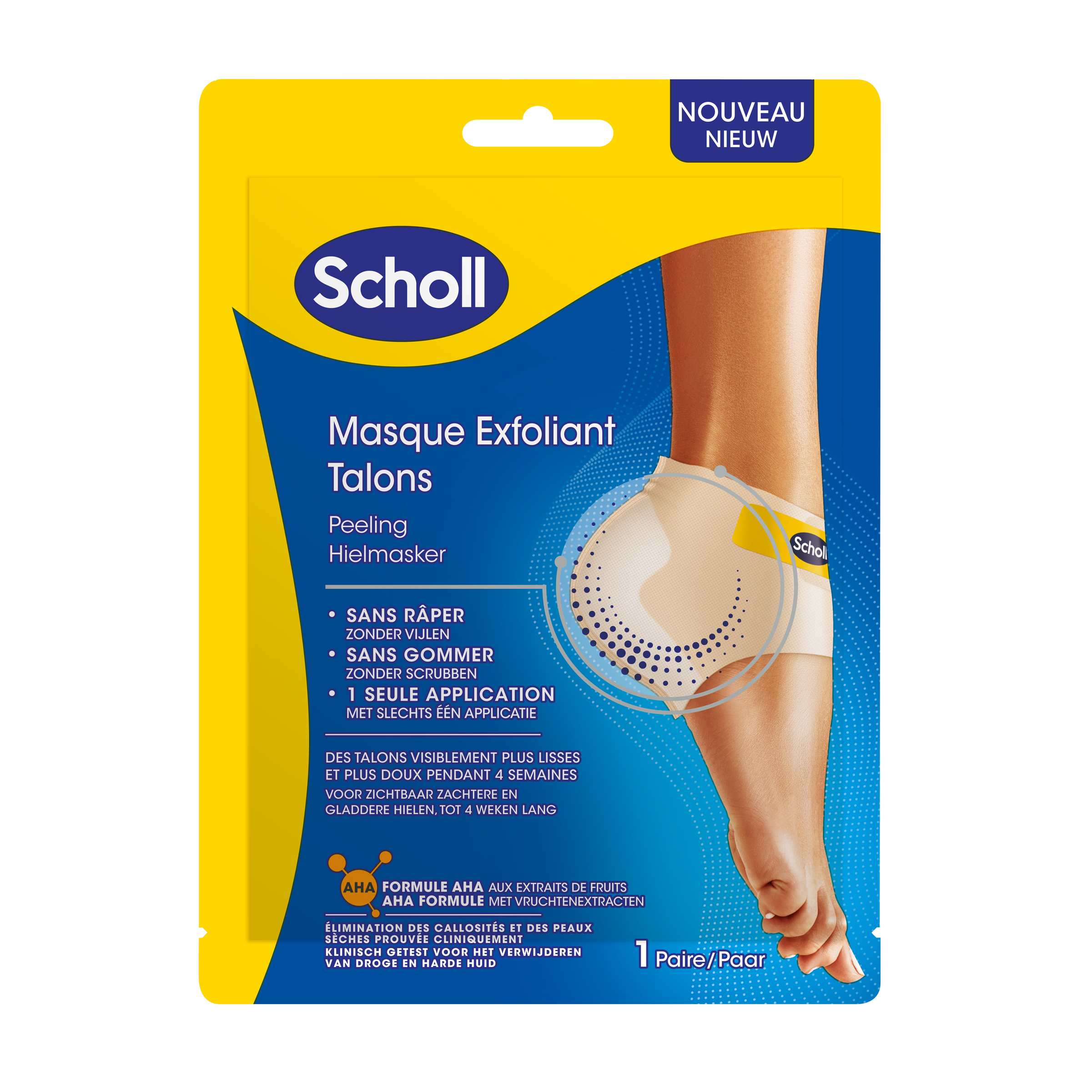 Dr. Scholl's Hielmasker peeling 1.00 Paar