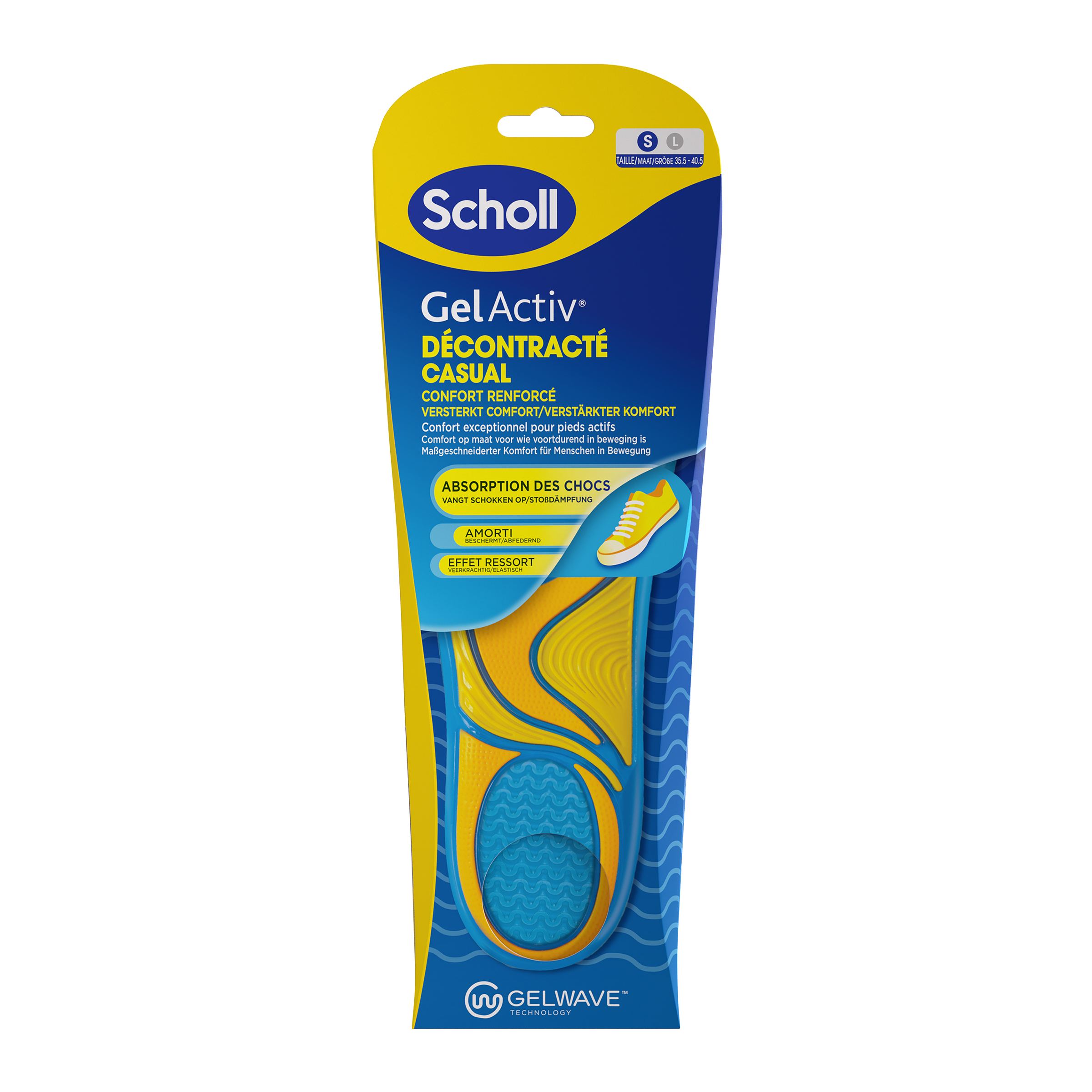 Scholl Casual gel activ inlegzolen maat S 35.5-40.5 1.00 Paar
