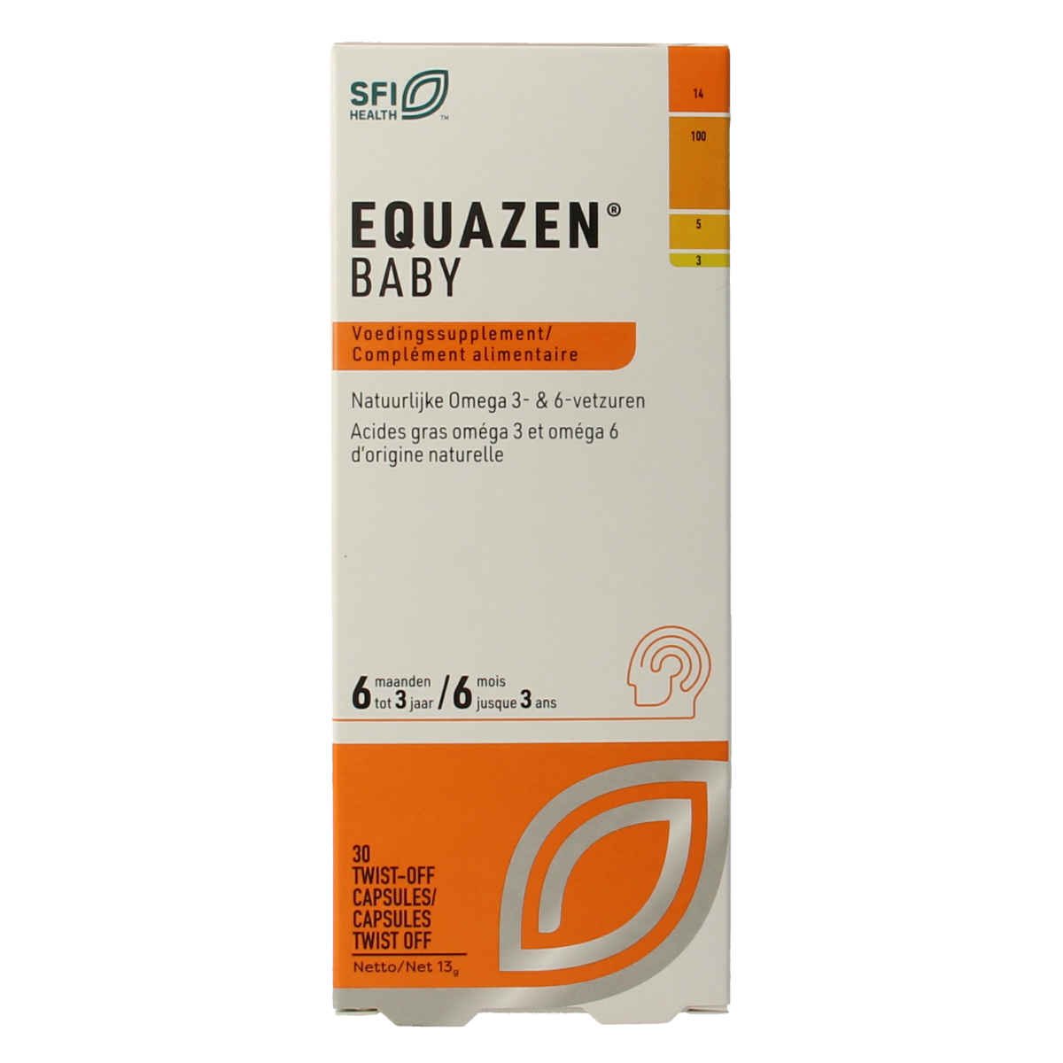 SFI Health Equazen baby omega 3- & 6-vetzuren 30.00 Ampullen