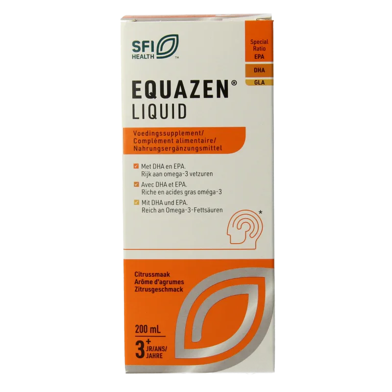 Equazen Equazen liquid citrus omega 3- & 6-vetzuren 200 Milliliter