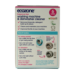 EcoZone Wasmachine en vaatwasser ontkalker 6.00 Stuks