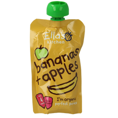 Ella's Kitchen Bananas & apples 4 maand knijpzak bio 120.00 Gram