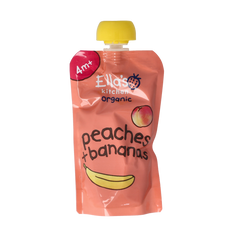 Ella's Kitchen Peaches & bananas 4 maand knijpzak bio 120.00 Gram