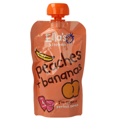 Ella's Kitchen Peaches & bananas 4 maand knijpzak bio 120 Gram