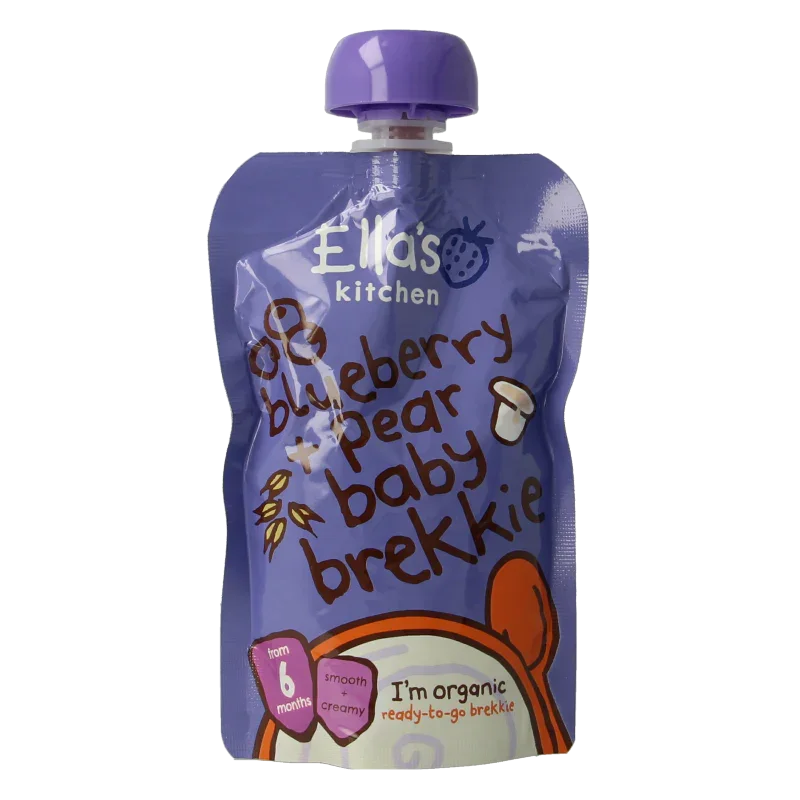 Ella's Kitchen Baby bosbessen ontbijtje 6+ maanden bio 100 Gram
