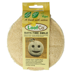 Loofco Douche en bad spons smiley bio 1.00 Stuks