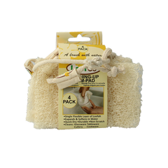 Loofco Schoonmaakspons loofah dun bio 4 Stuks