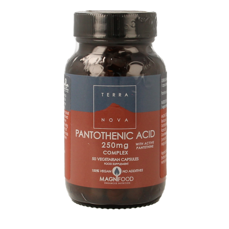 Terranova Pantothenic acid 250mg complex 50 Vegetarische capsules