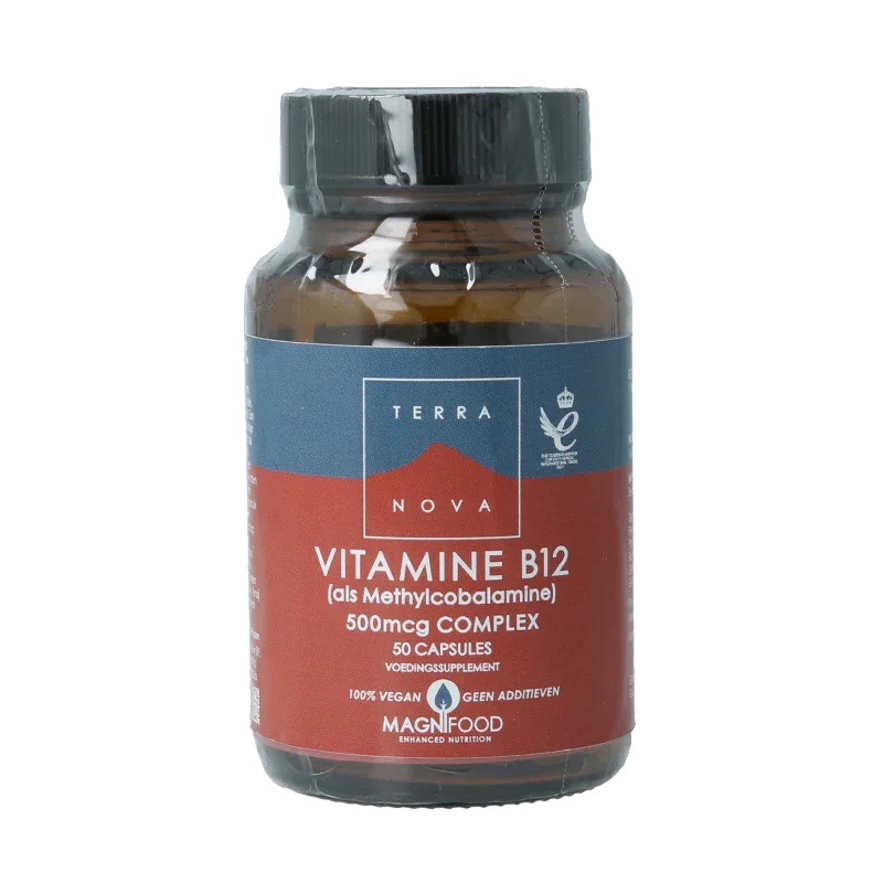 Terranova Vitamine B12 500mcg methylcobalamine 50 Vegetarische capsules