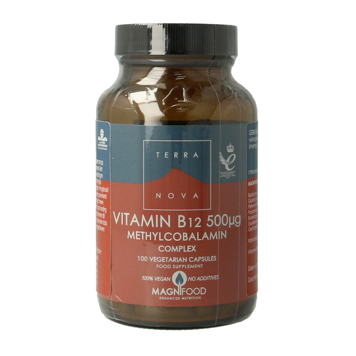 Terranova Vitamine B12 500mcg methylcobalamine complex 100.00 Vegetarische capsules