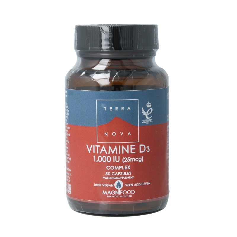 Terranova Vitamine D3 1000IE complex 50 Vegetarische capsules