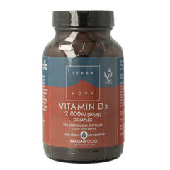 Terranova Vitamine D3 2000IE 50MCG complex 100 Vegetarische capsules