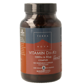 Terranova Vitamine D3+K2 1000ie (25mcg) & 50mcg complex 100.00 Vegetarische capsules