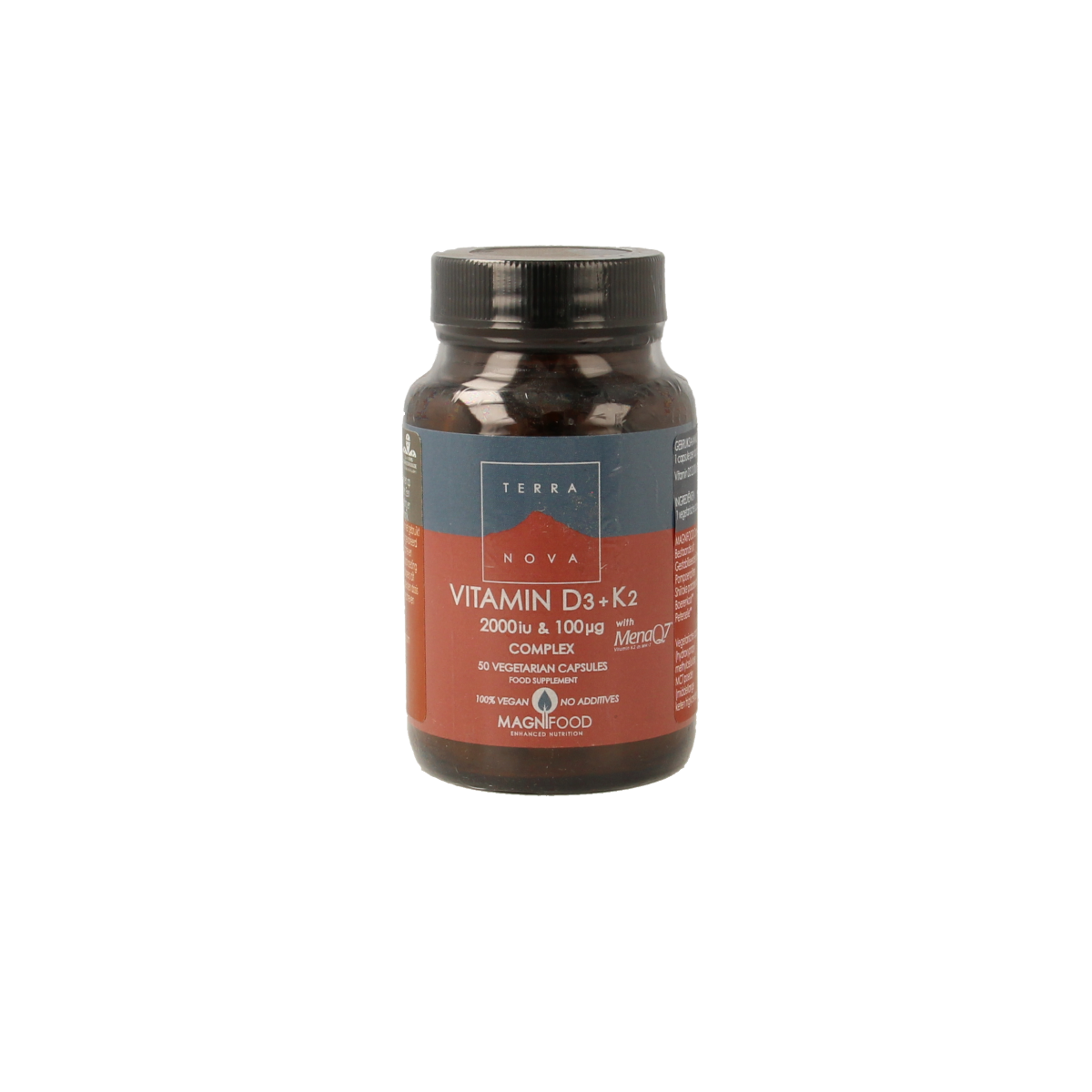 Terranova Vitamine D3+K2 2000ie (50mcg) & 100mcg complex 50.00 Vegetarische capsules