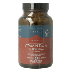 Terranova Vitamine D3 2000IU met K2 100mcg complex 100 Vegetarische capsules