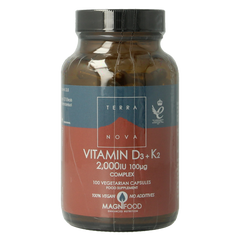 Terranova Vitamine D3 2000IU met K2 100mcg complex 100.00 Vegetarische capsules