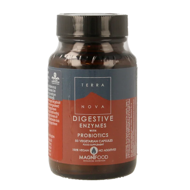 Terranova Digestive enzymes with probiotics 50 Vegetarische capsules