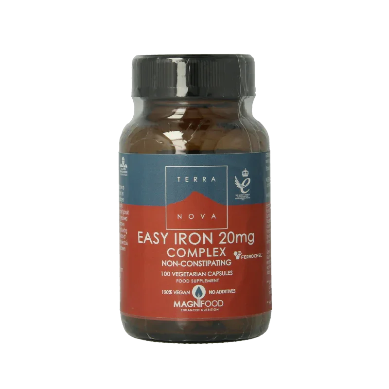 Terranova Mild ijzer 20mg complex 100 Vegetarische capsules