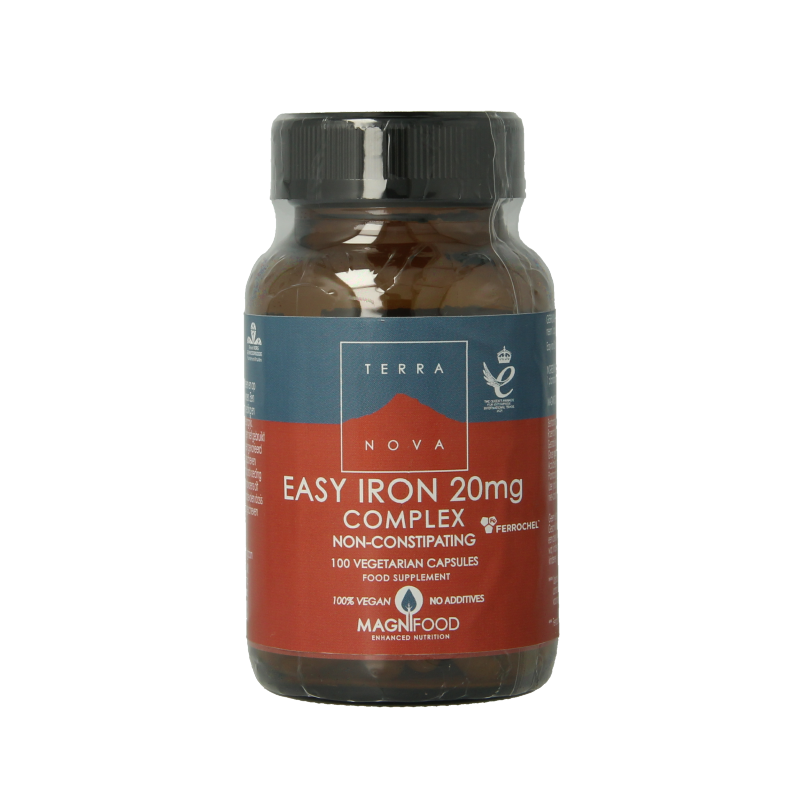 Terranova Mild ijzer 20mg complex 100 Vegetarische capsules