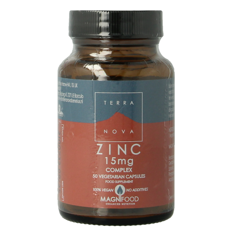 Terranova Zinc 15mg complex 50 Vegetarische capsules
