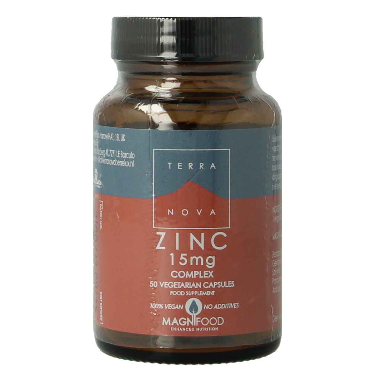Terranova Zinc 15mg complex 50.00 Vegetarische capsules