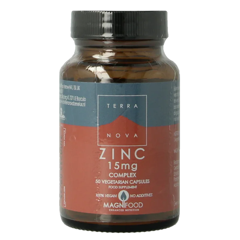Terranova Zinc 15mg complex 50 Vegetarische capsules