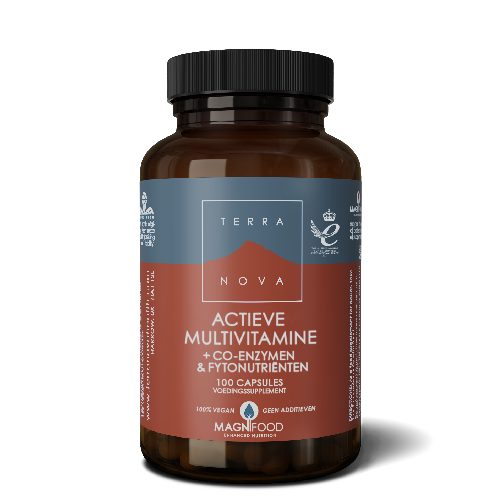 Terranova Actieve multivitamine & co-enzymen 100.00 Vegetarische capsules