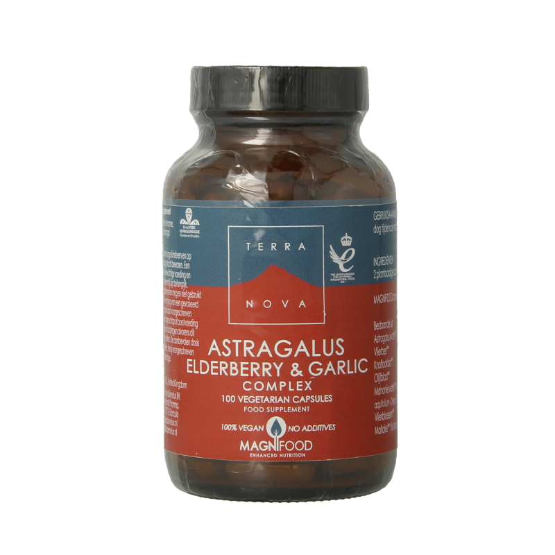 Terranova Astragalus elderberry & garlic complex 100 Vegetarische capsules