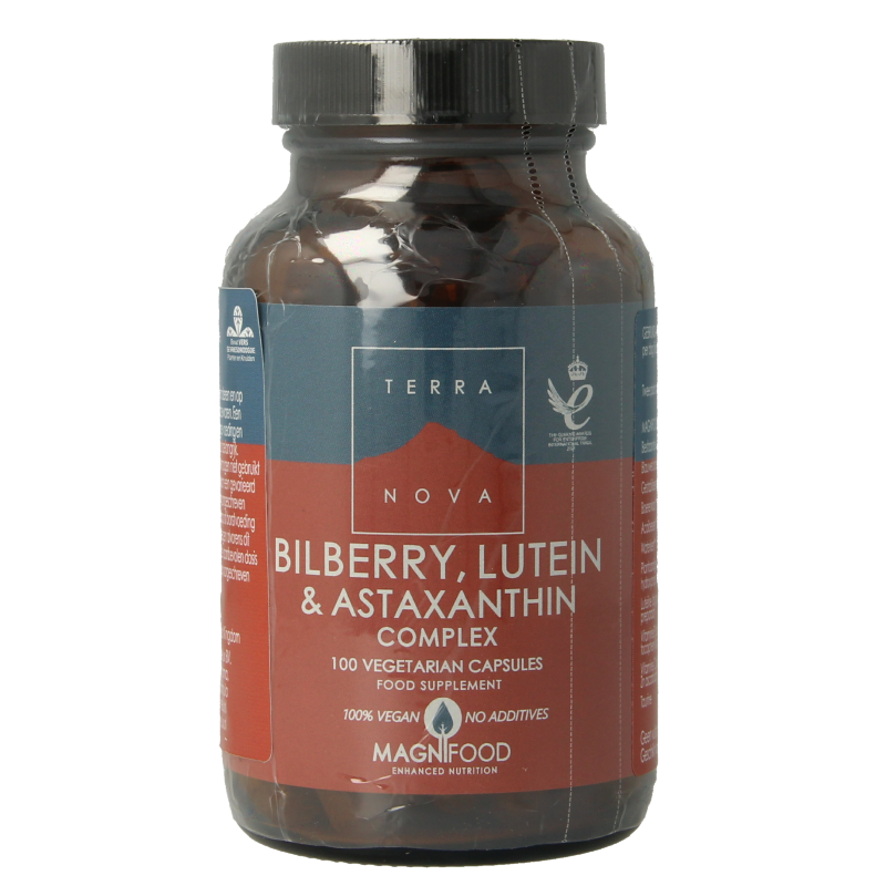 Terranova Bilberry lutein & astaxanthin complex 100 Vegetarische capsules
