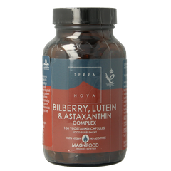 Terranova Bilberry lutein & astaxanthin complex 100 Vegetarische capsules