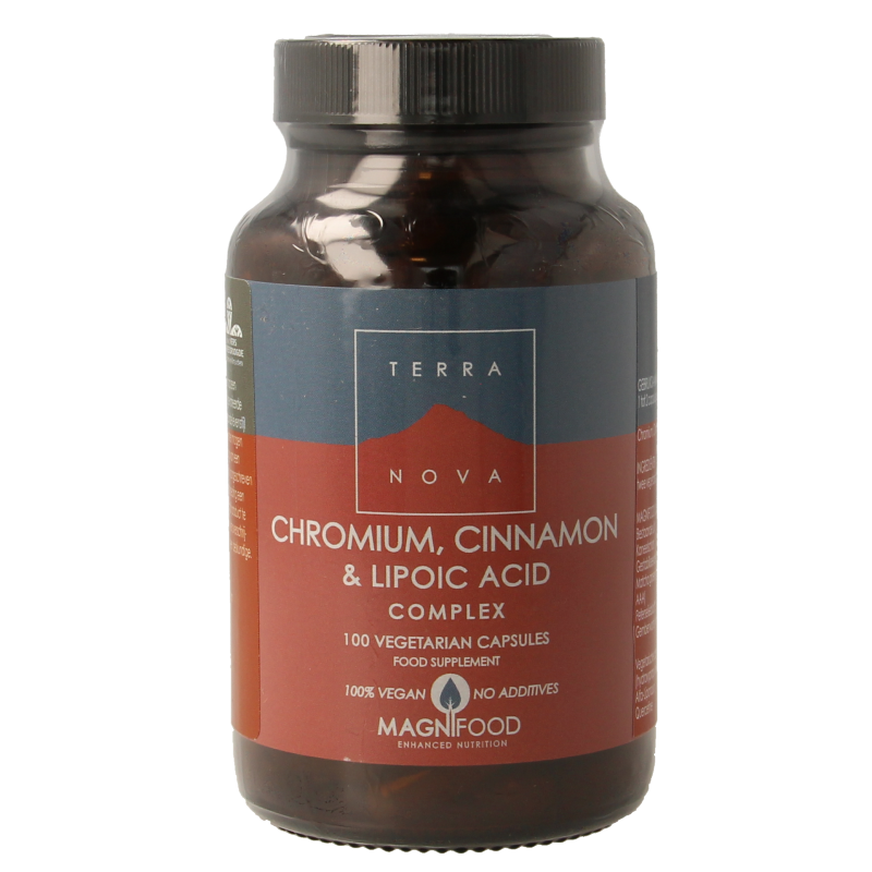 Terranova Chromium, cinnamon & lipoic acid complex 100 Vegetarische capsules