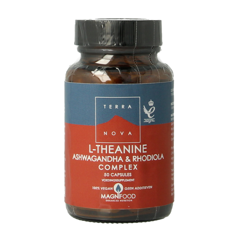 Terranova L-theanine ashwagandha & rhodiola complex 50 Capsules
